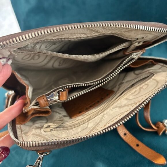 Brighton Ferrara “Fina” Mini Zip Around Crossbody with Leather Strap - Picture 5 of 5